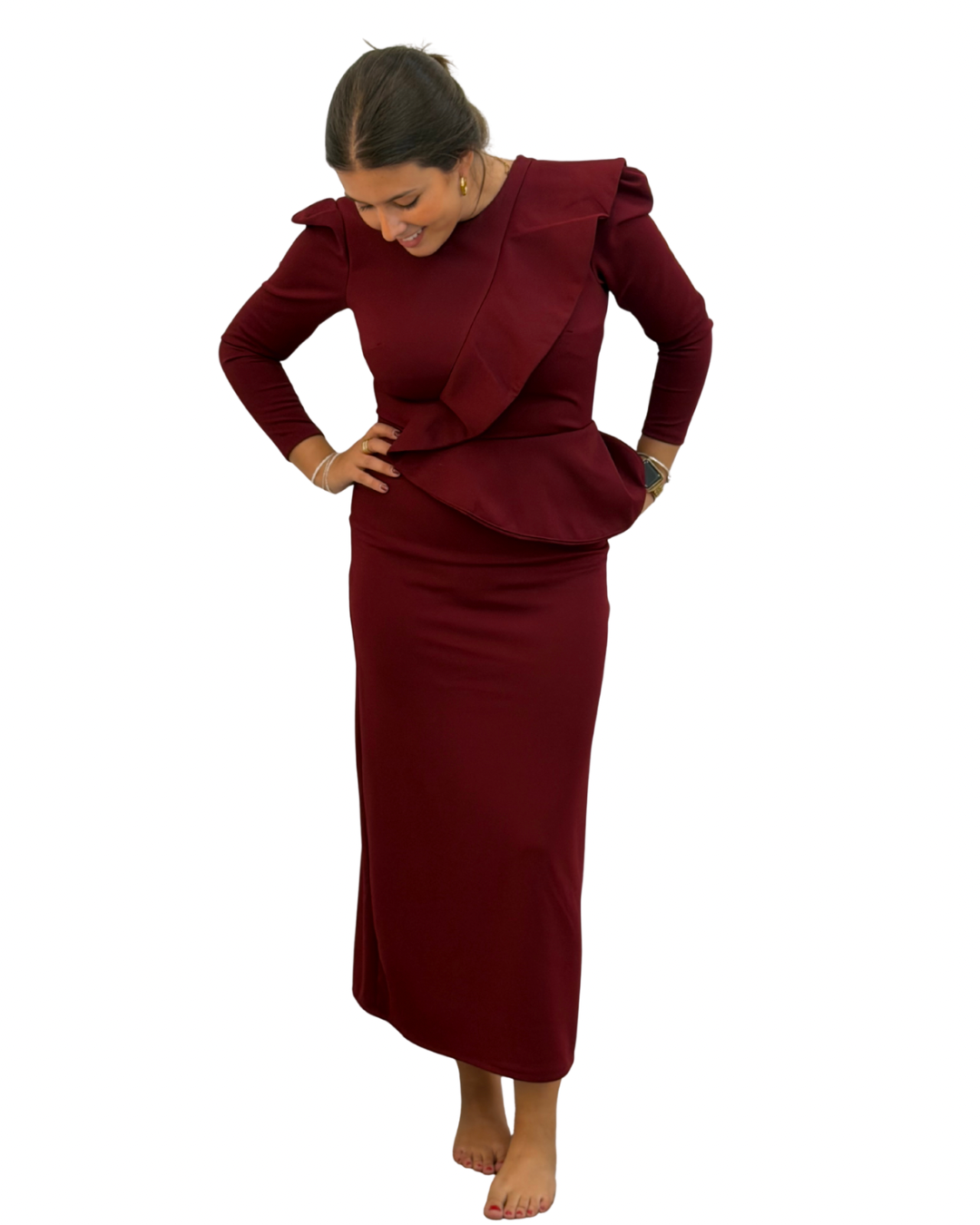 Vestido Triana tinto