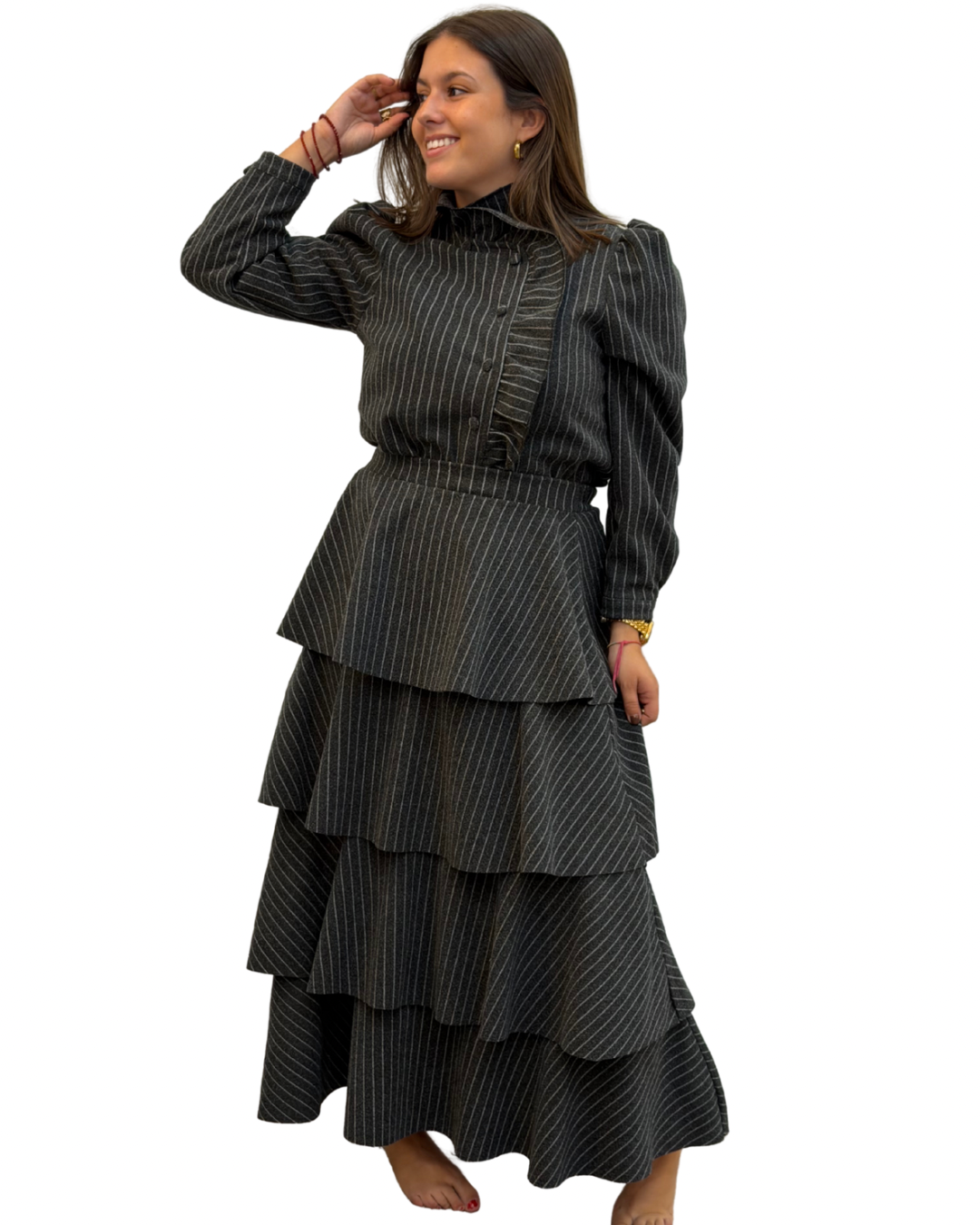 Falda conjunto gris marengo