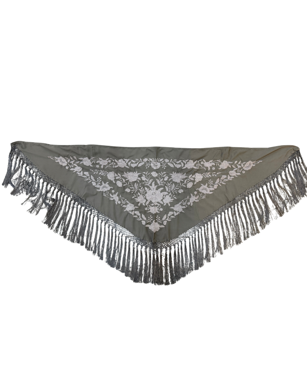 Mantón gris monocolor