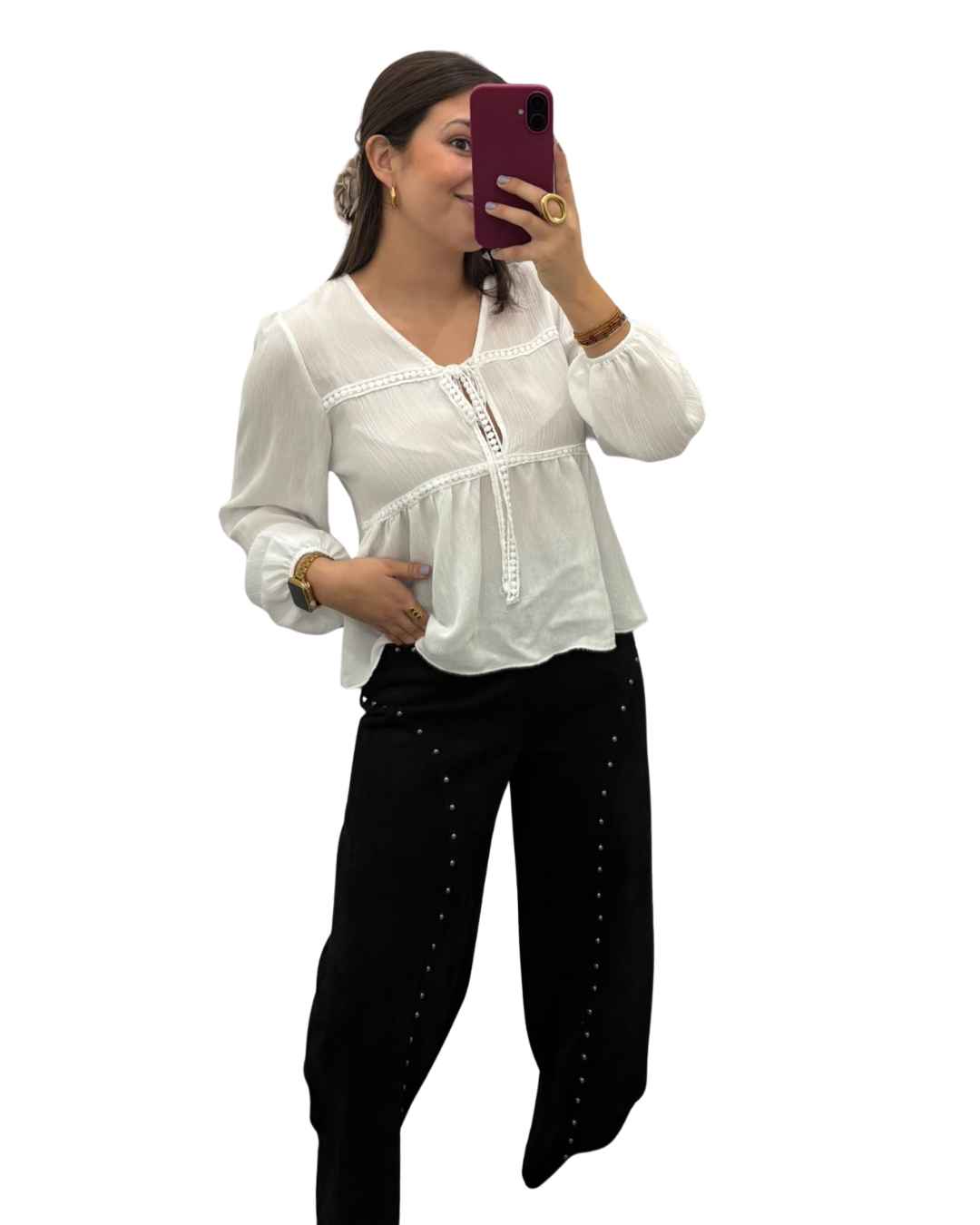 Pantalón antelina negro