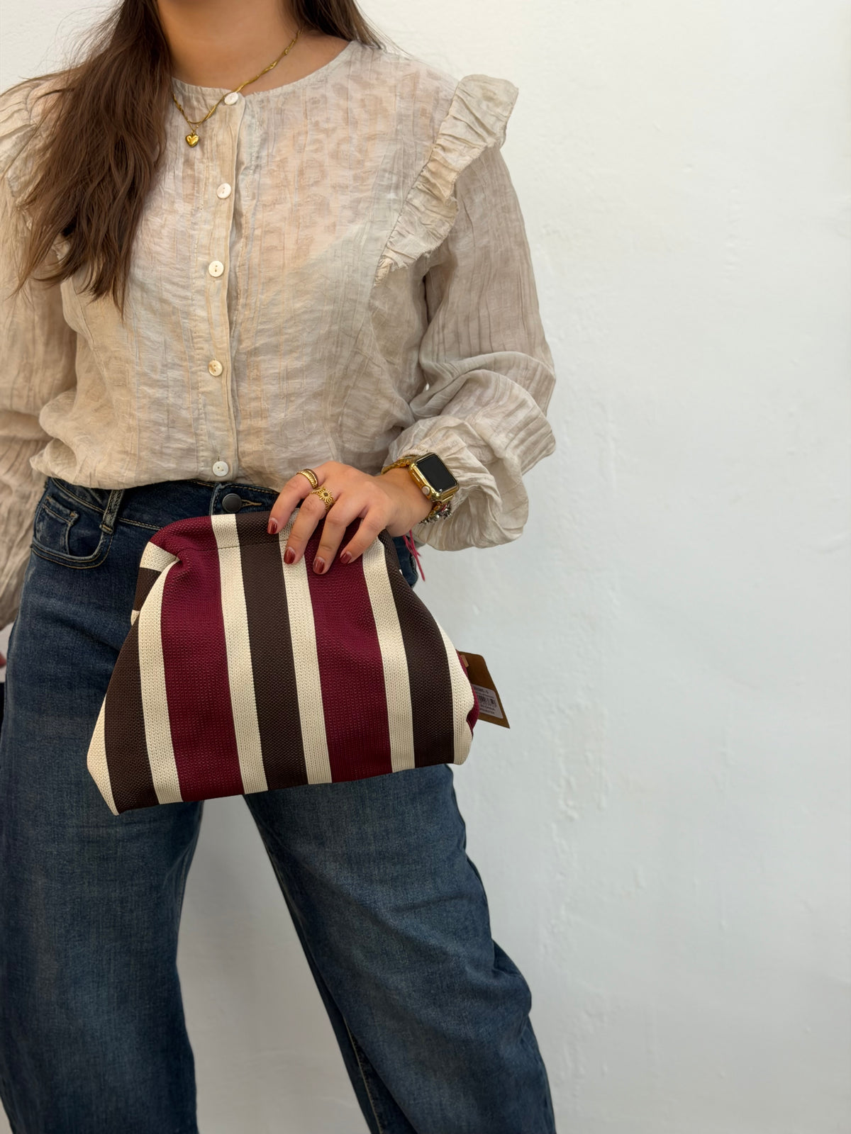 Bolso de mano rayas #2