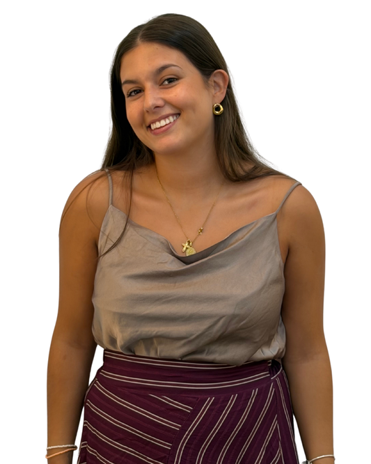 Blusa satinada taupe