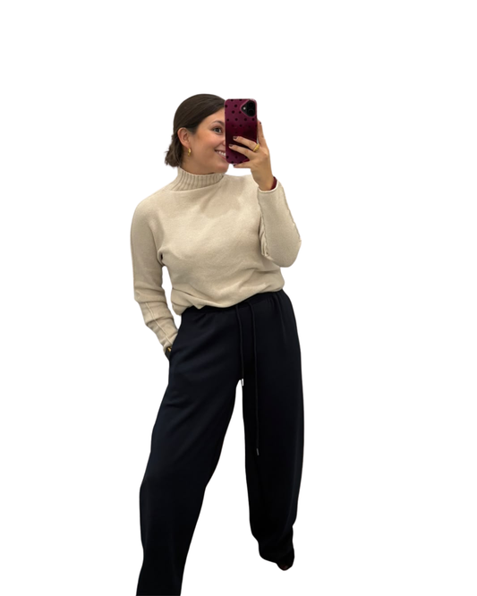Pantalón chandal detalle cintura azul