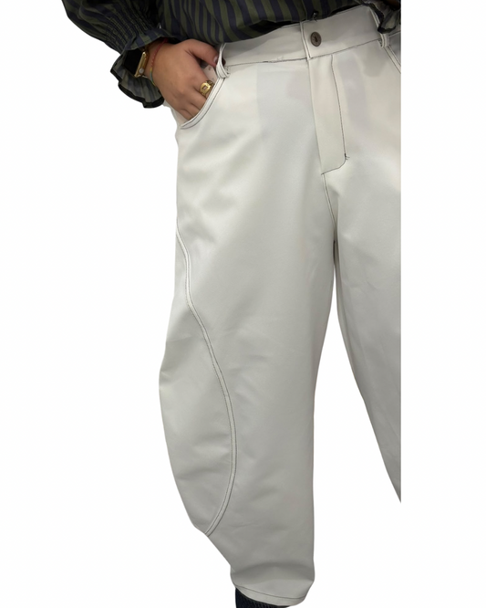 Pantalón balloon blanco