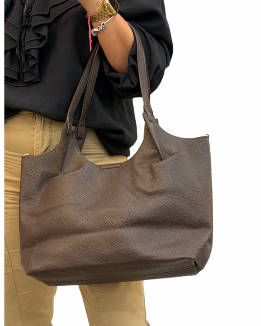 Bolso material chocolate