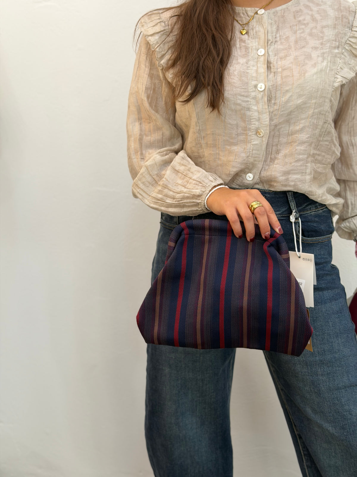 Bolso de mano rayas #1