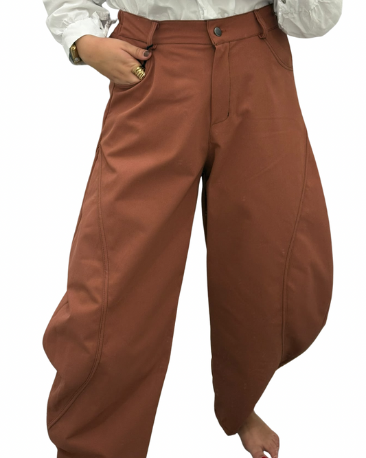 Pantalón balloon teja