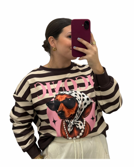 Sudadera ICONIC chocolate y vainilla