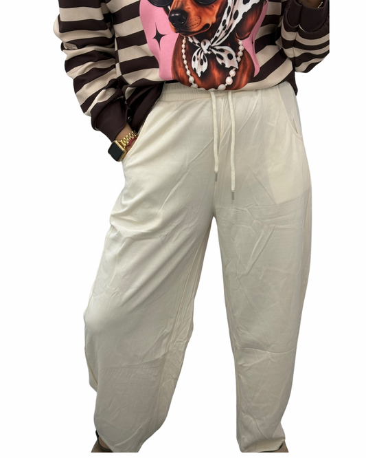 Pantalón chándal vainilla