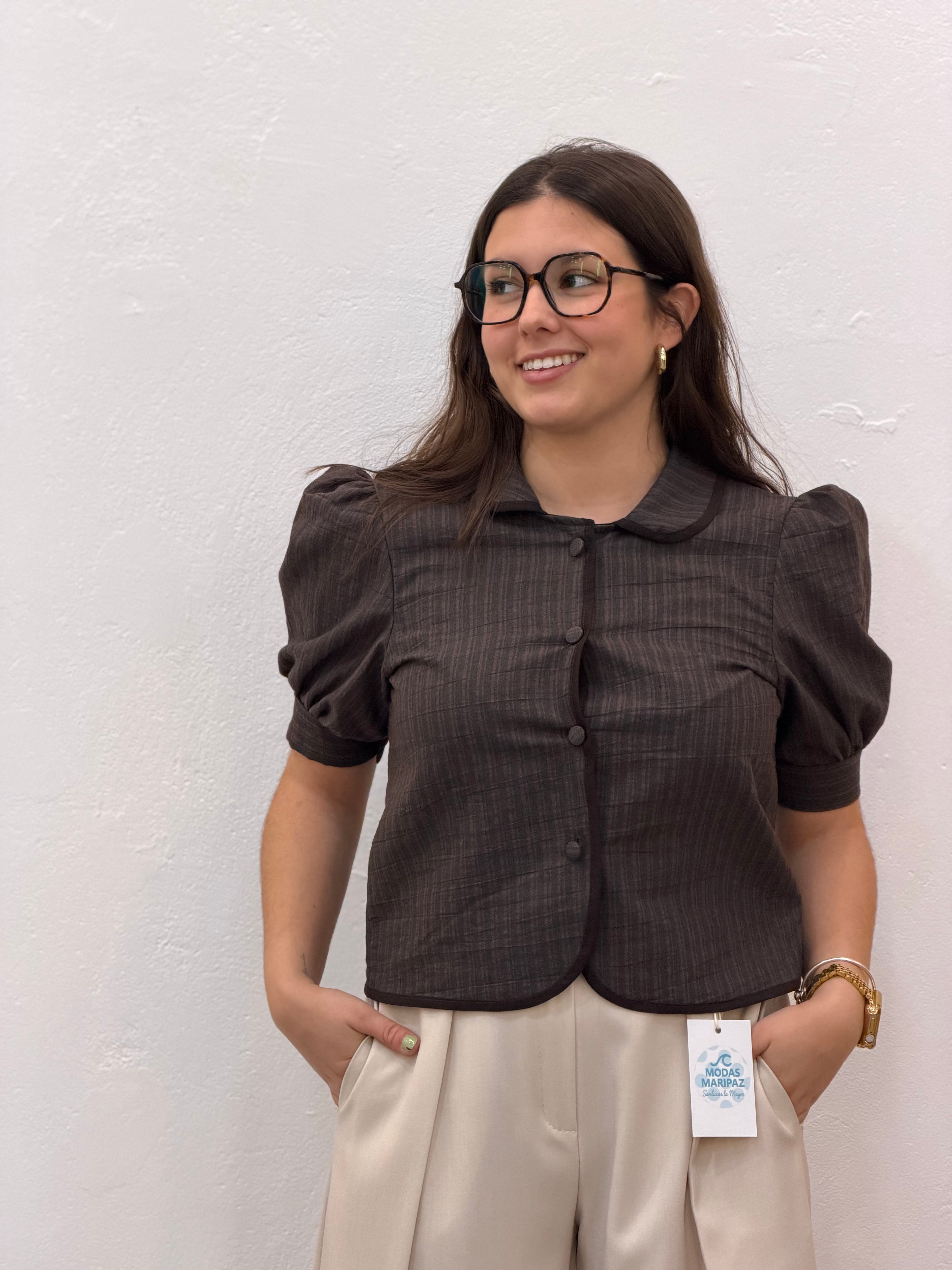CHAQUETA CLARA MARRÓN