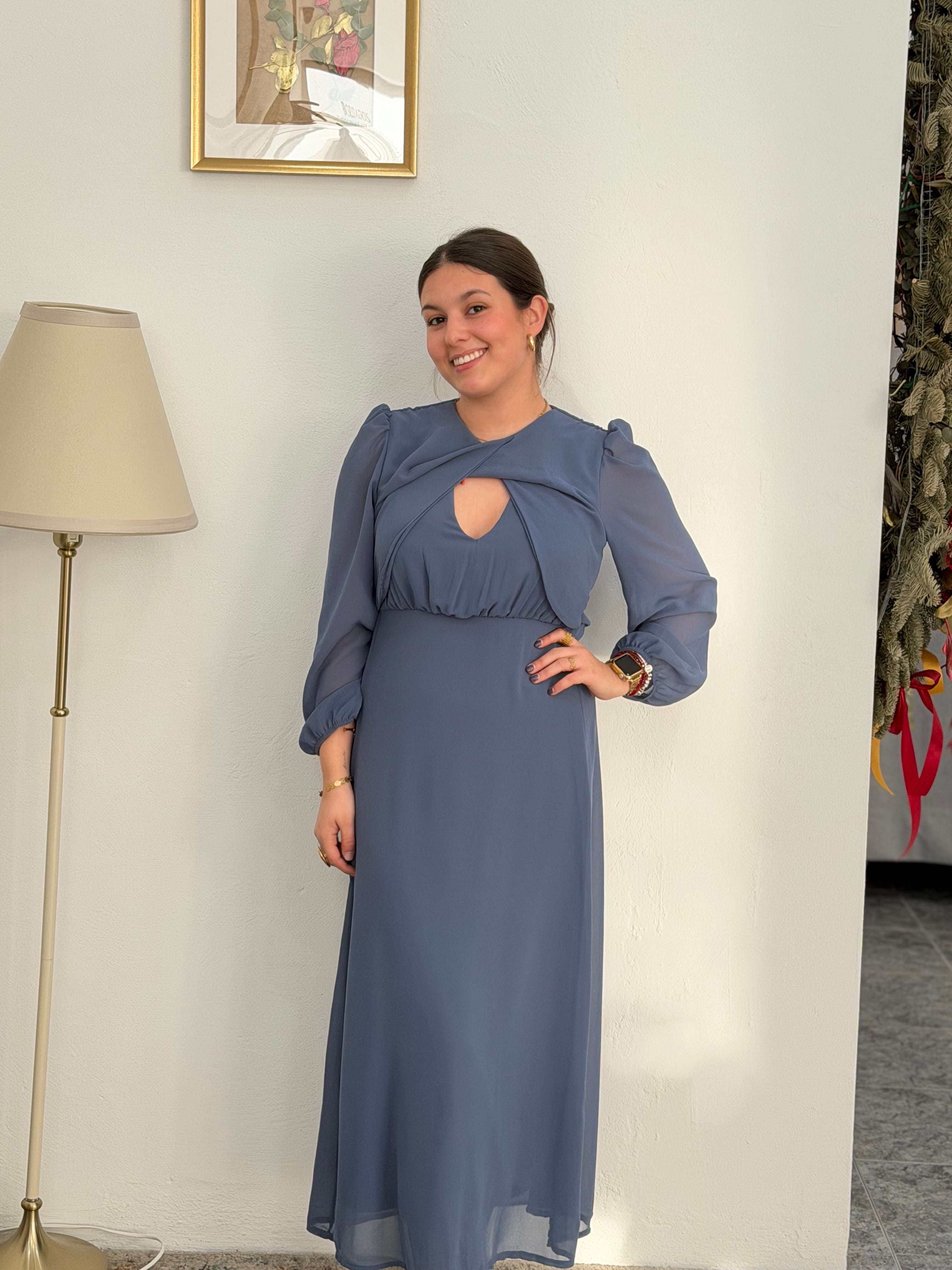 VESTIDO OLIVARES AZULADO