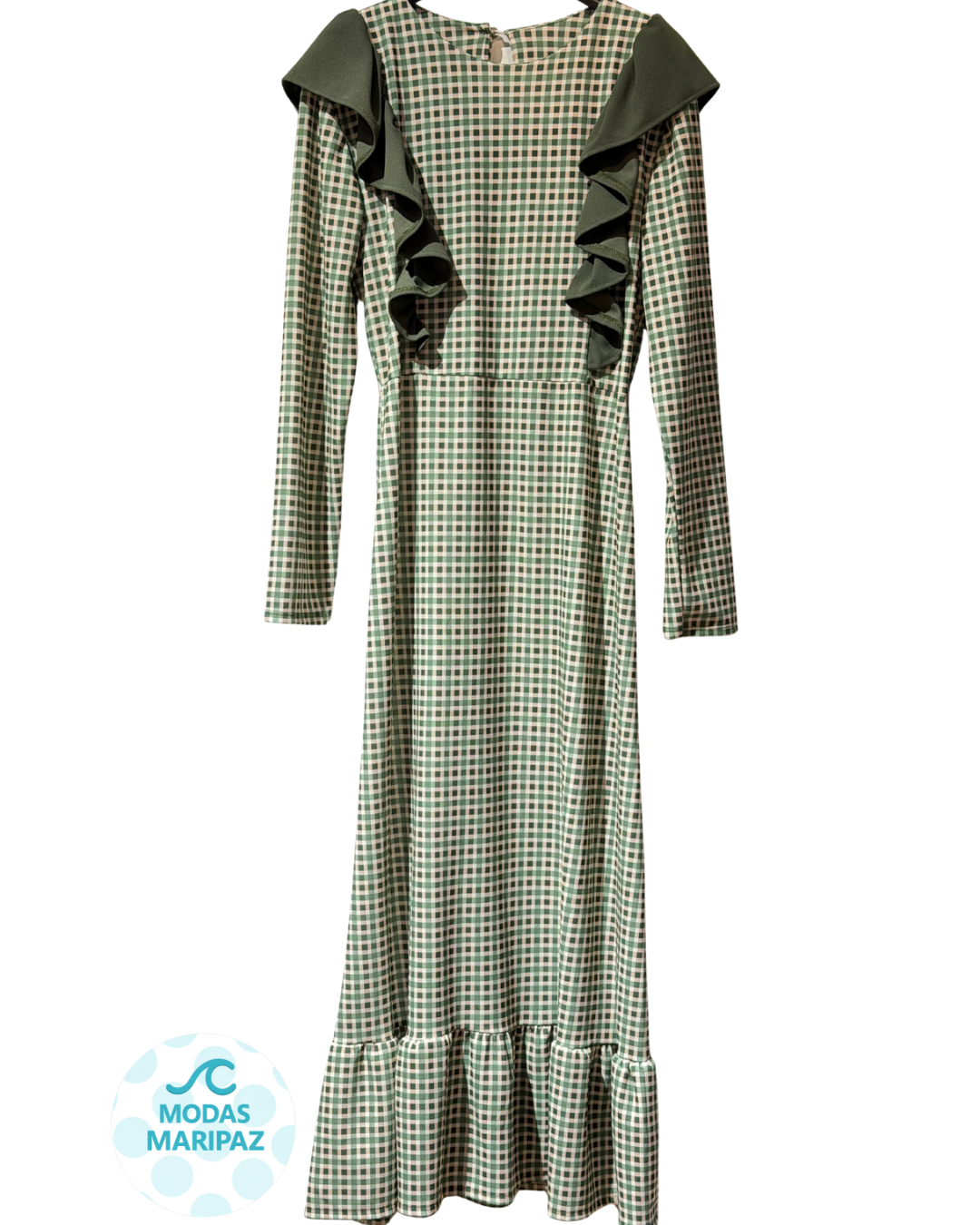 Vestido Vichy Verde Cacería