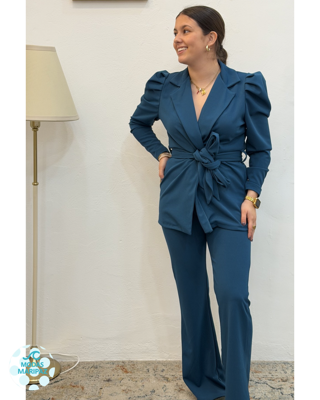 CONJUNTO CLARA AZUL PETRÓLEO