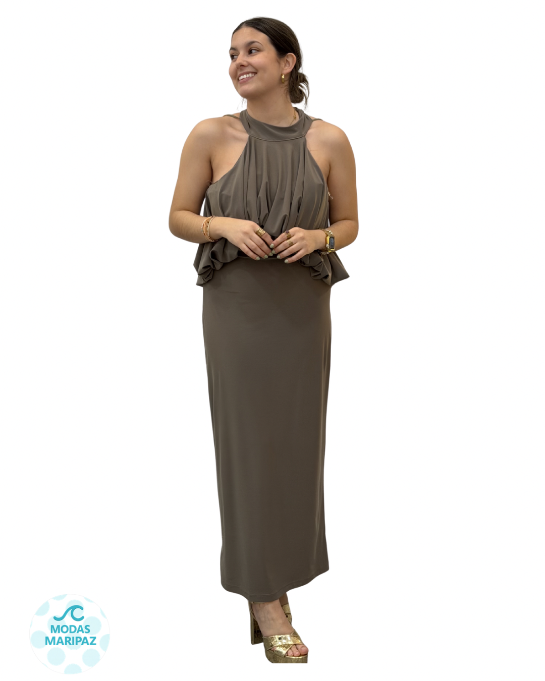 VESTIDO TRIANA TAUPE