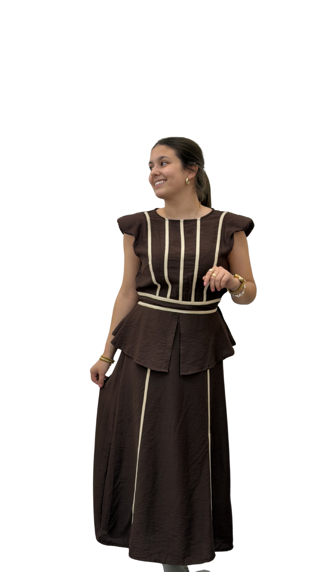 CONJUNTO RAQUEL MARRON