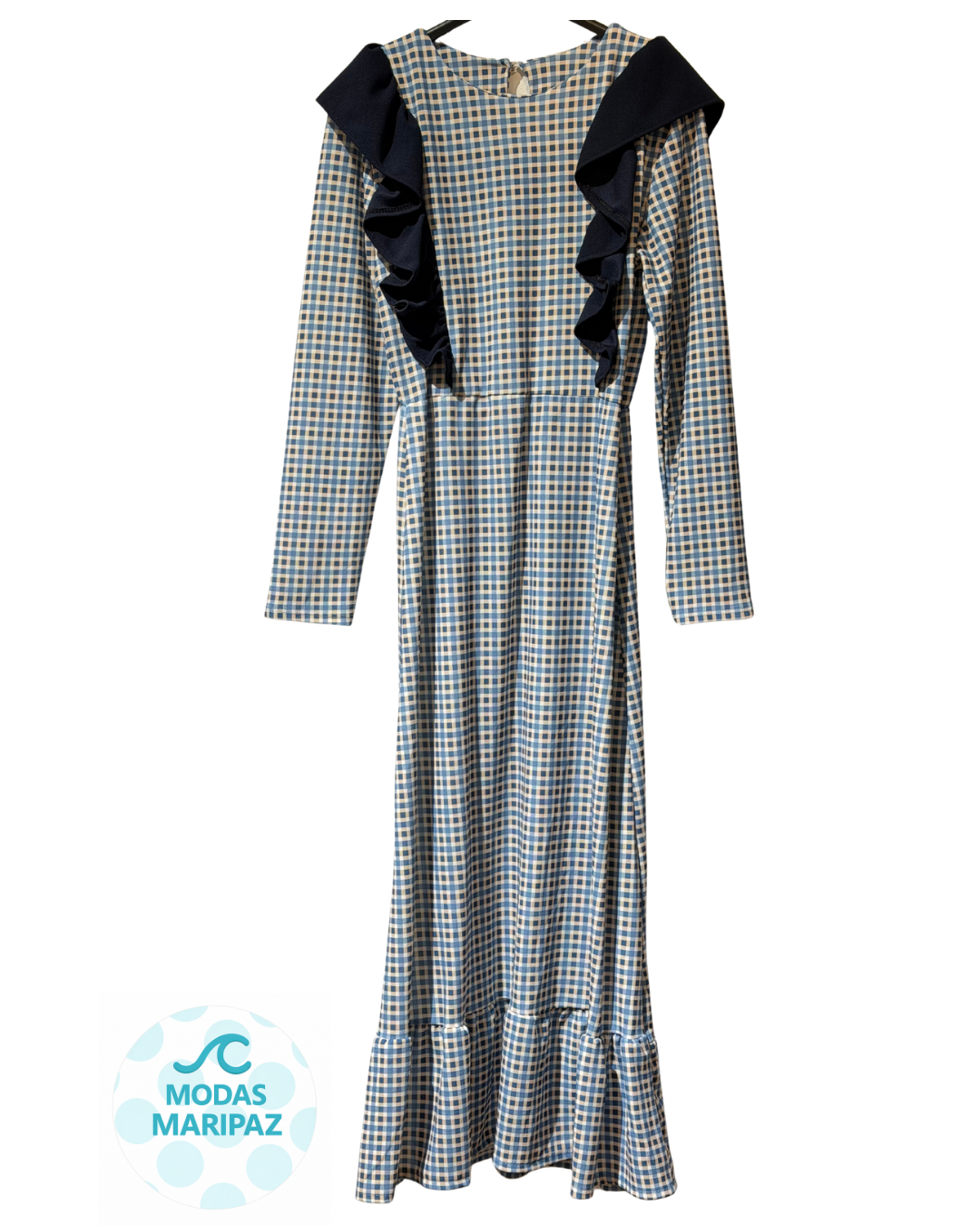 Vestido Vichy Azul Marino