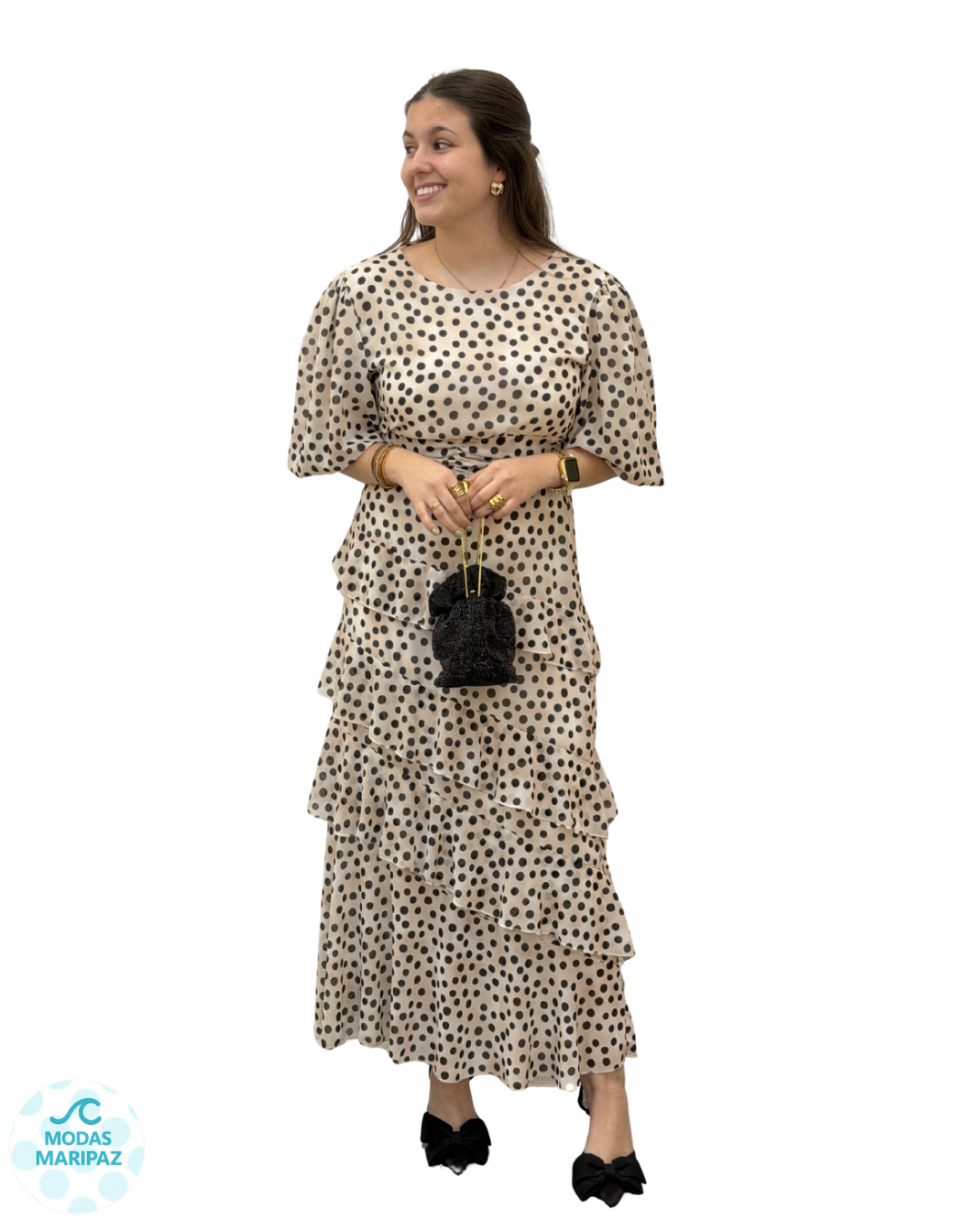 VESTIDO LUNARES VOLANTES