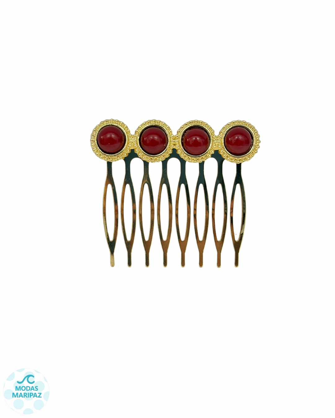 Peinecillos de flamenca – Perlas pequeñas Burdeos