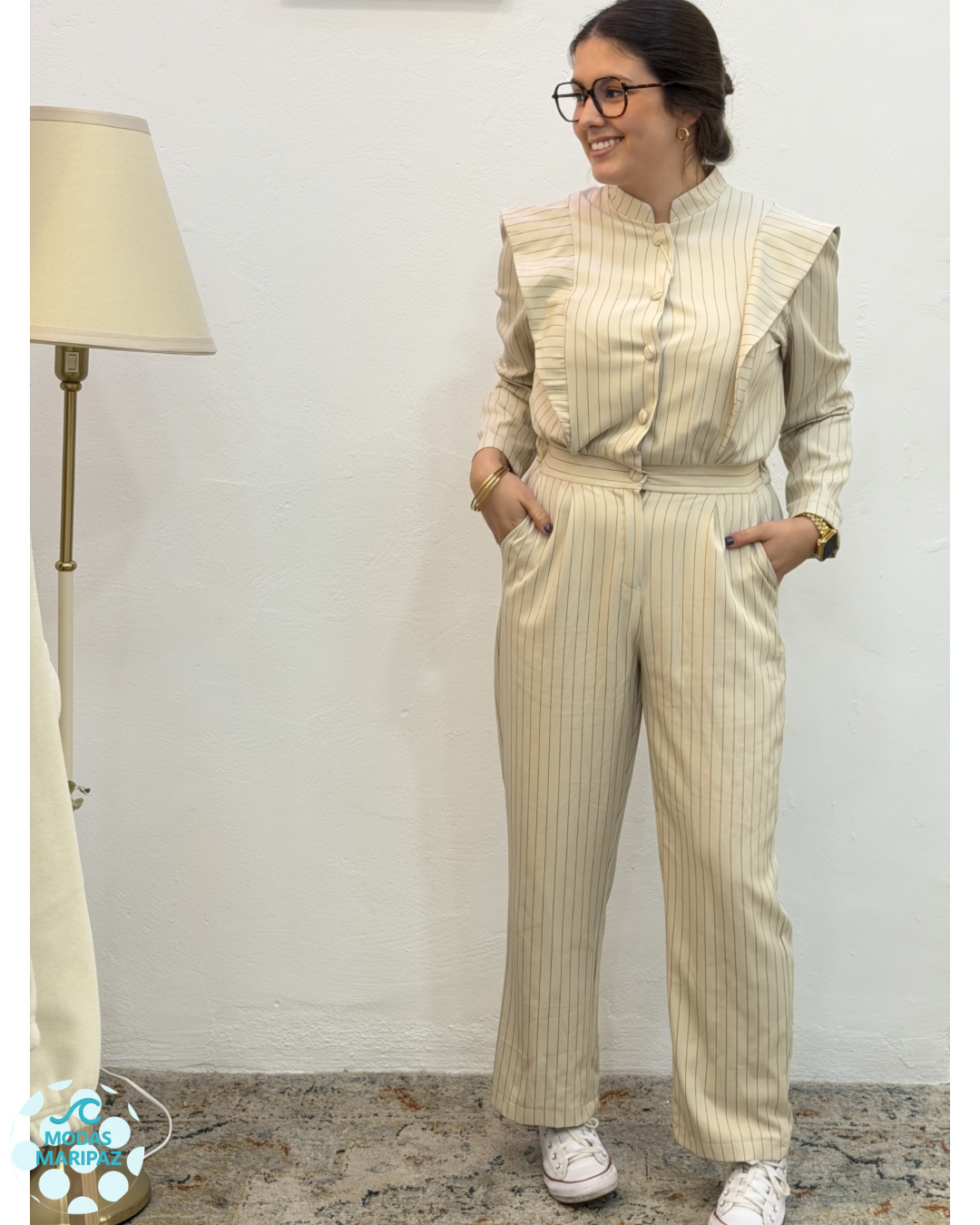Mono Rayas Beige
