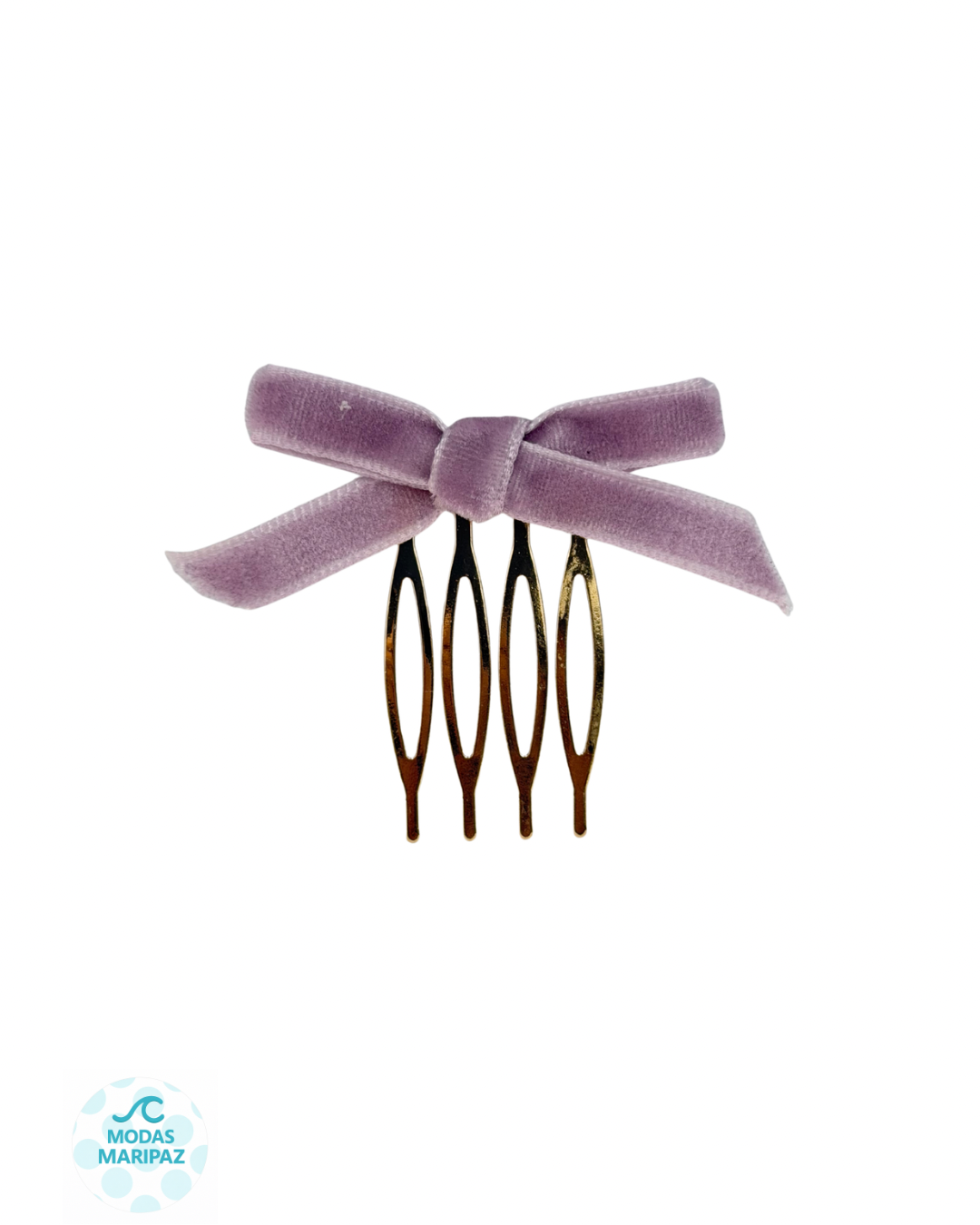 Lazo de terciopelo niña Malva