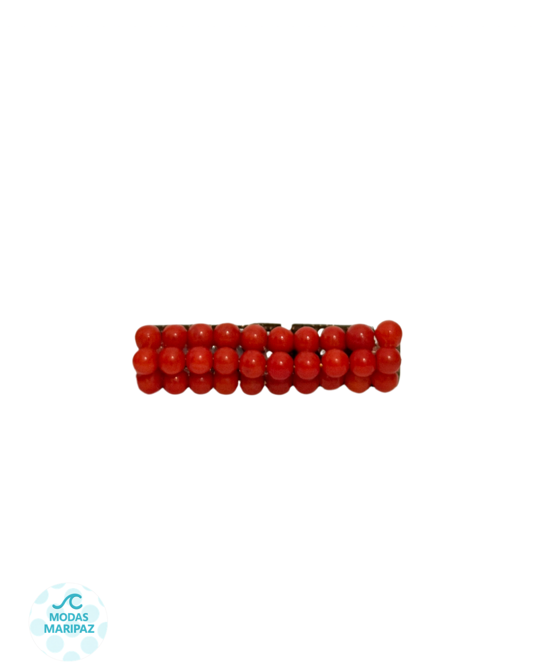 Broche Coral y Hueso #5