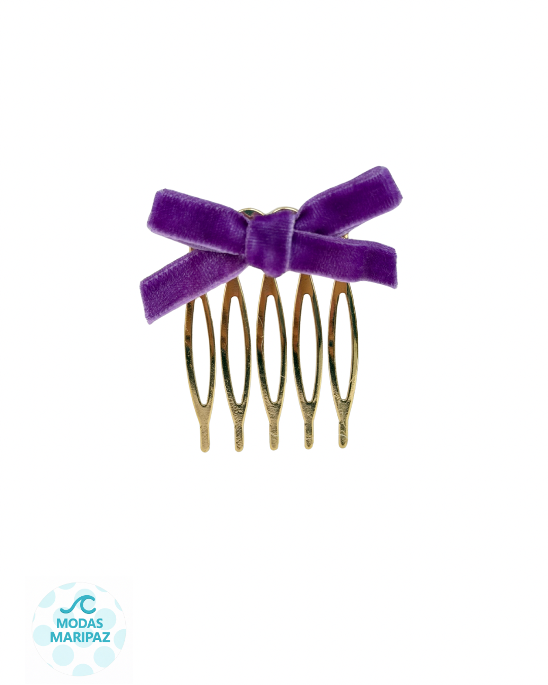 Lazo de terciopelo niña Morado