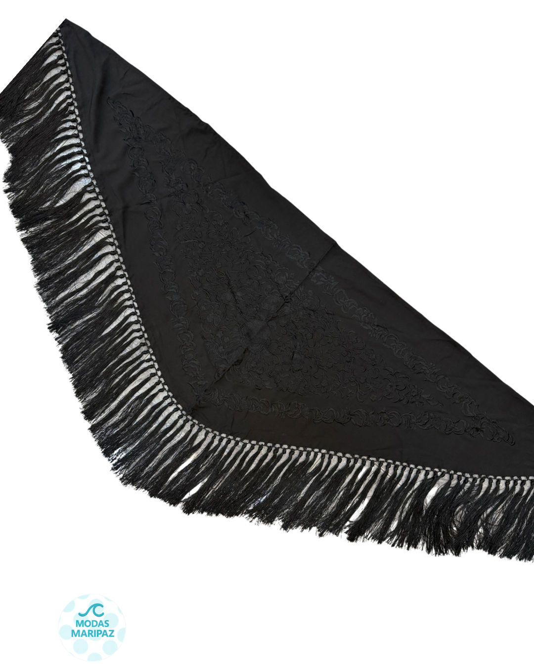 Mantón bordado SEVILLA NEGRO