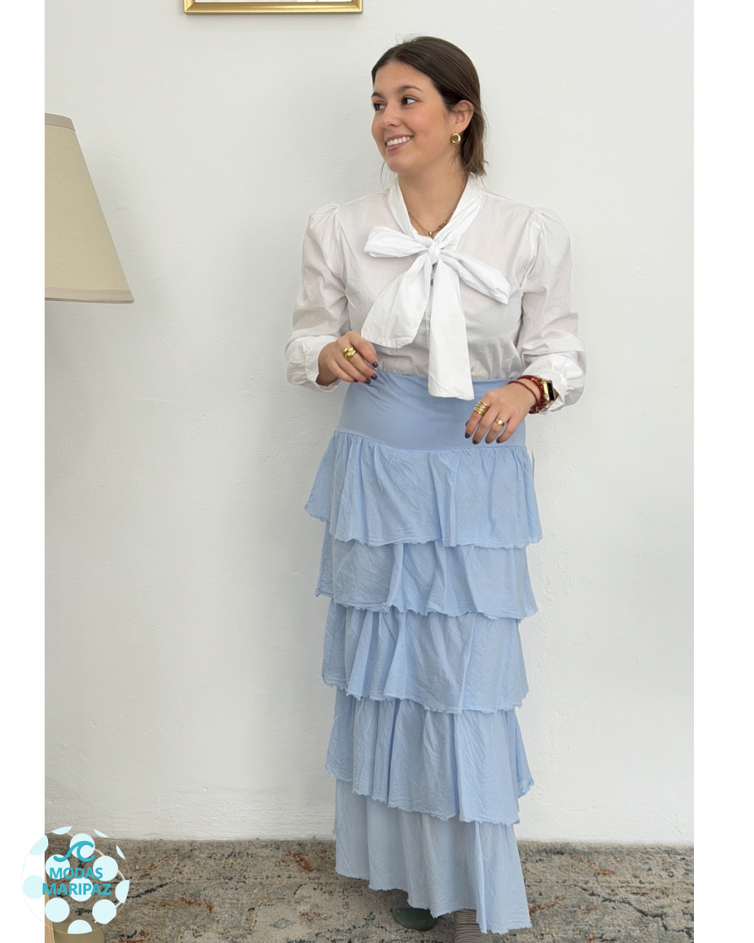 FALDA VOLANTE MARTA CELESTE