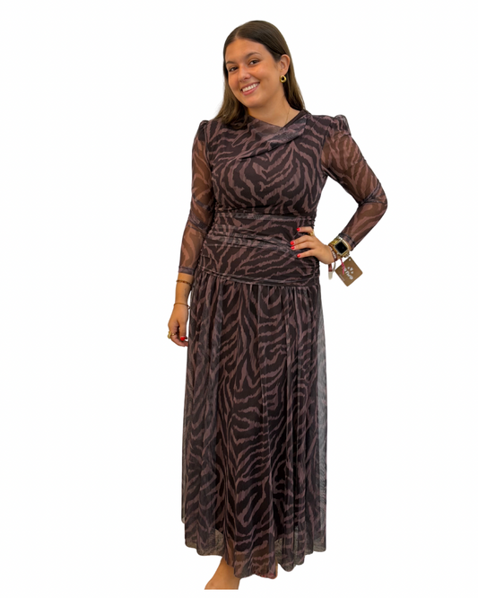 VESTIDO TUL TONOS MORADOS