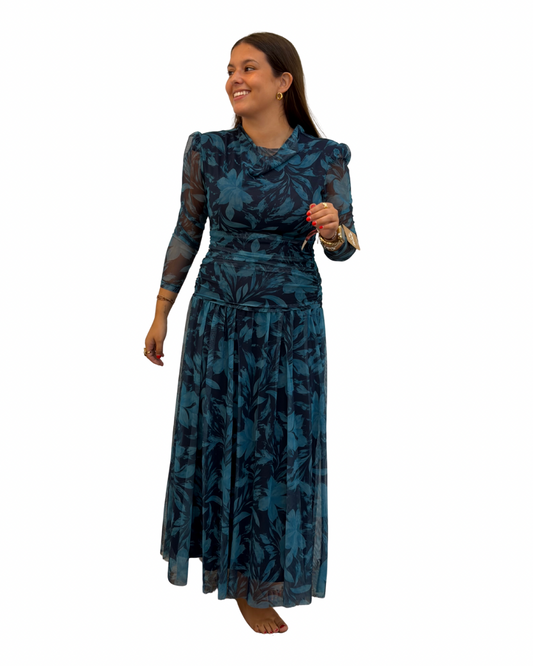 VESTIDO TUL TONOS AZUL