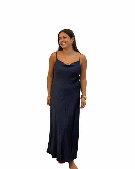 VESTIDO LENCERO AZUL MARINO