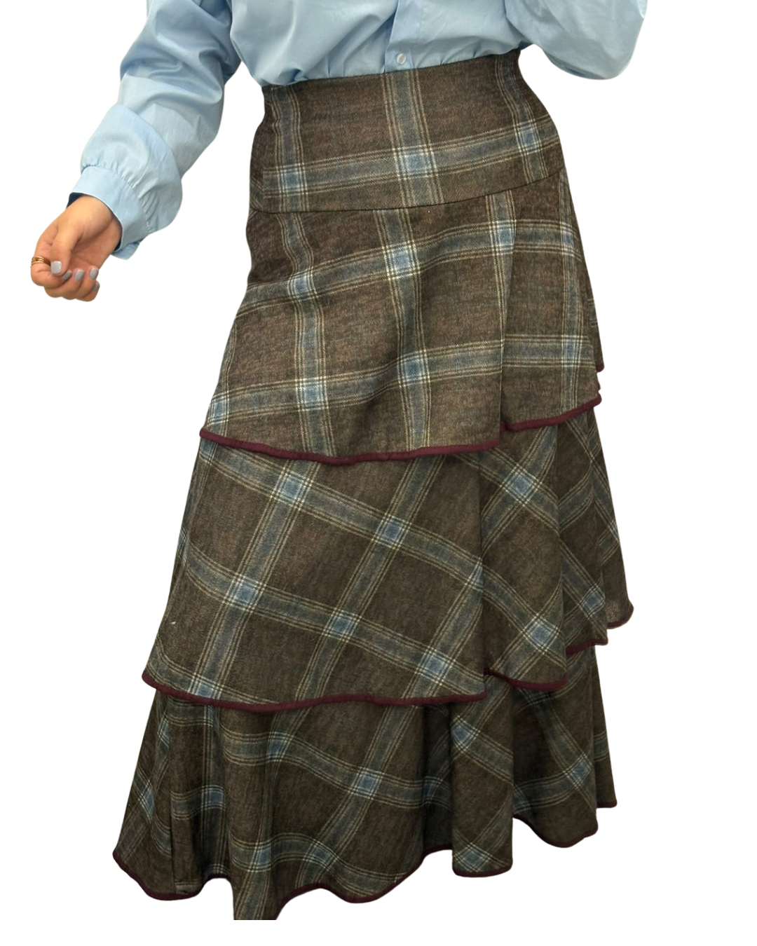 Falda cuadros paño