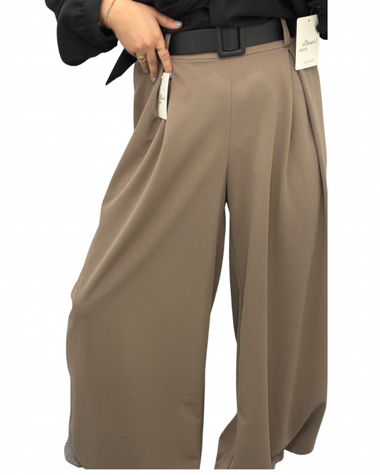 Pantalón de punto taupe