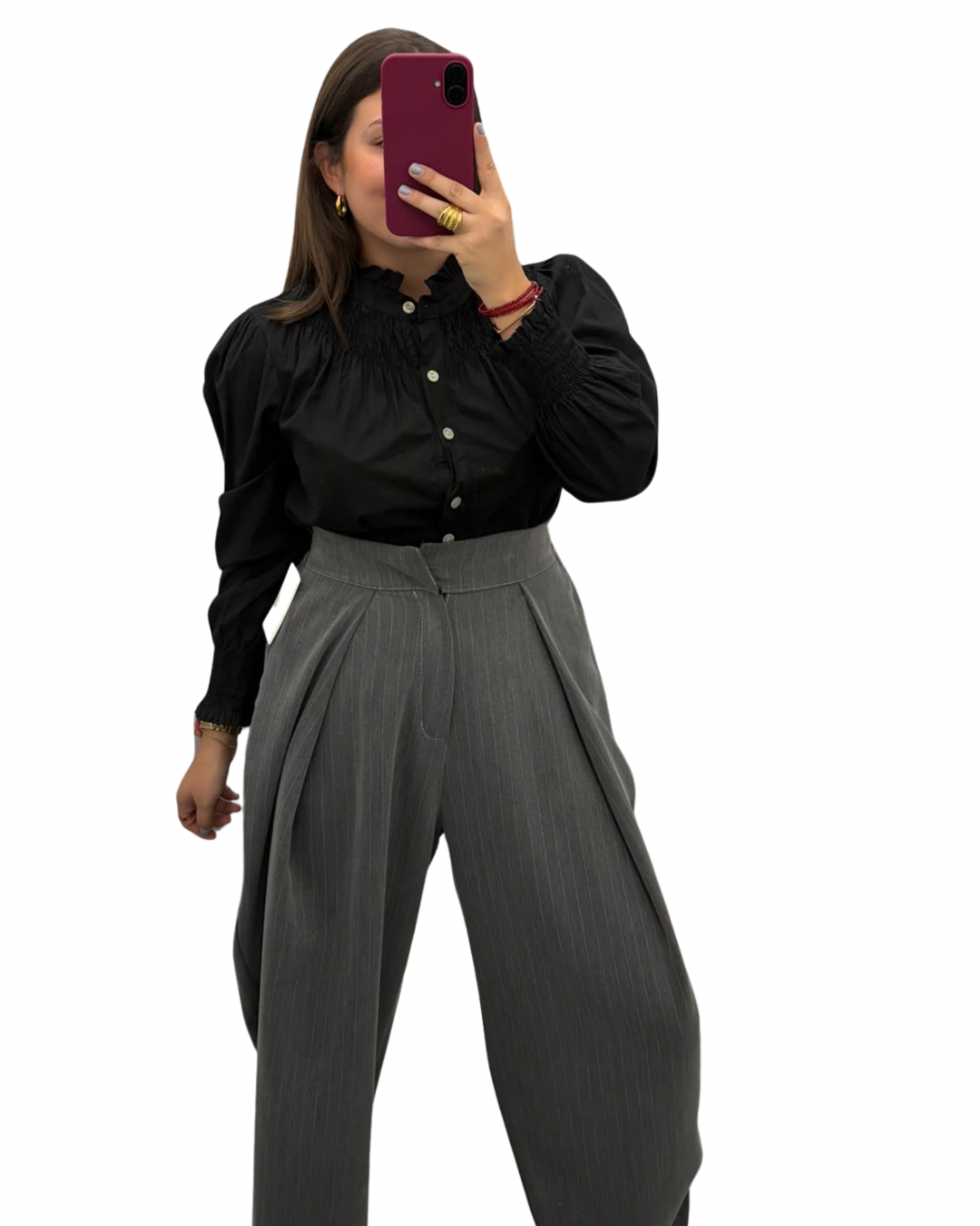 Pantalón rayas diplomáticas gris